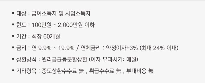 사잇돌2대출 상품정보